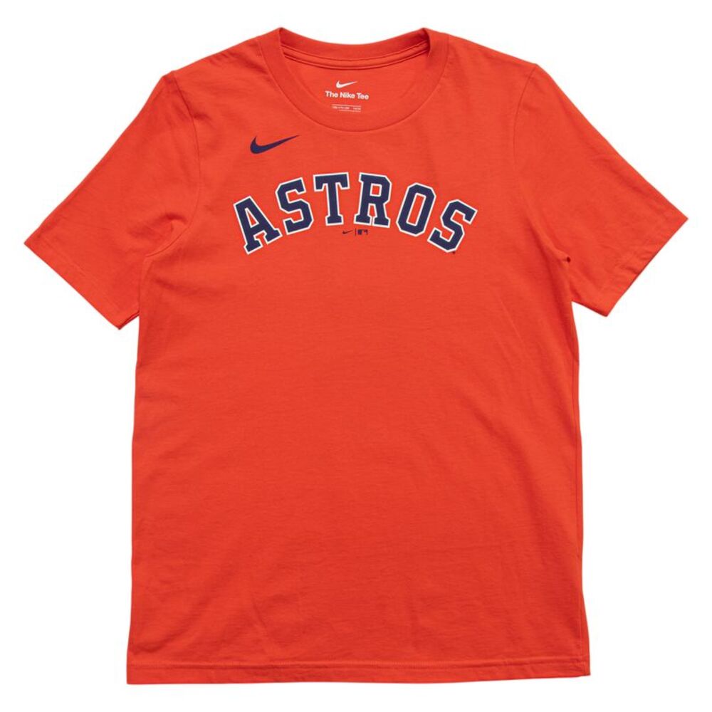Nike MLB Houston Astros #2 Alex Bregman Youth T-Shirt in Orange, Large 14/16